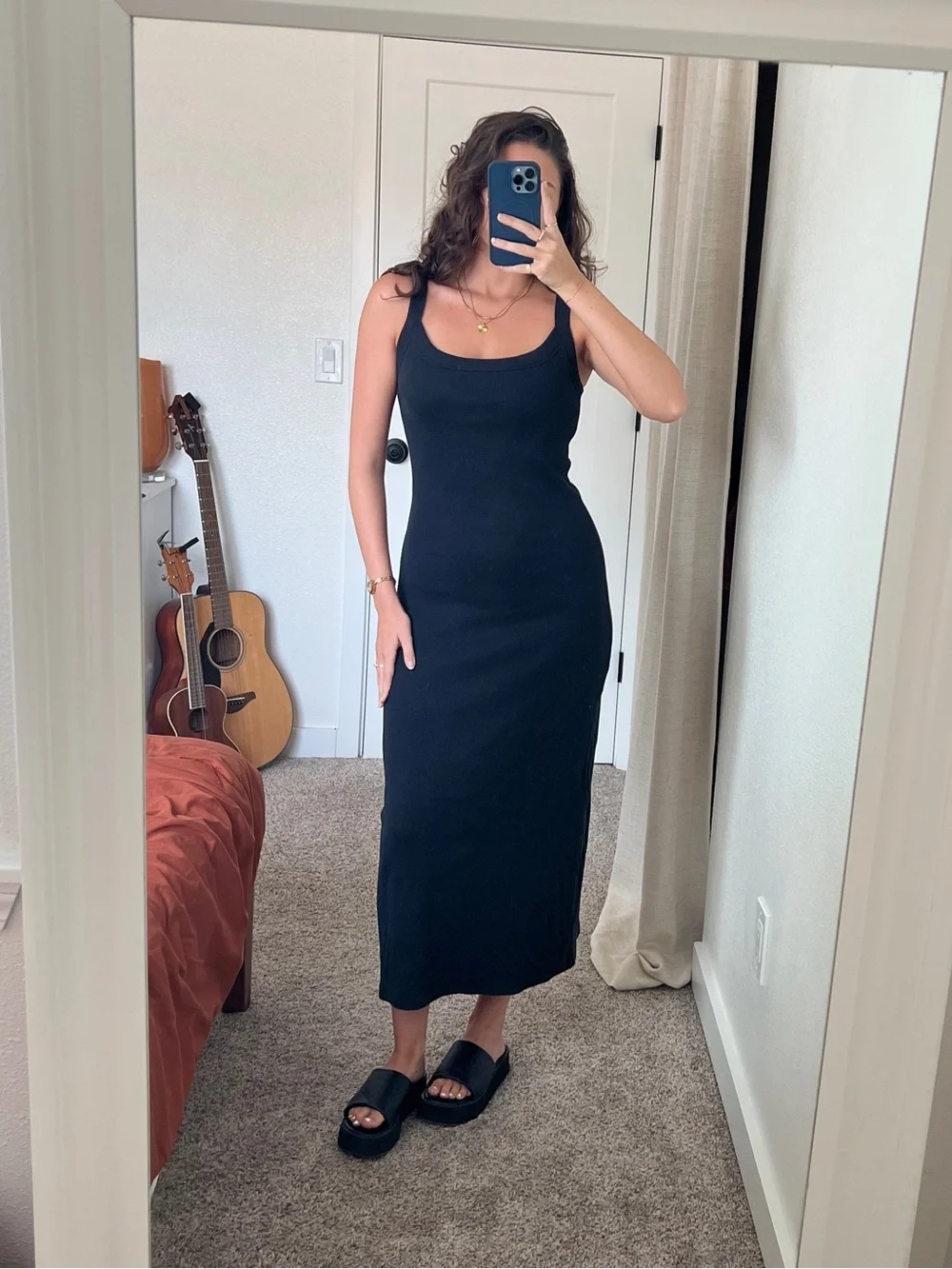 Abercrombie & Fitch Bra-Free Essential 90s Rib Dress